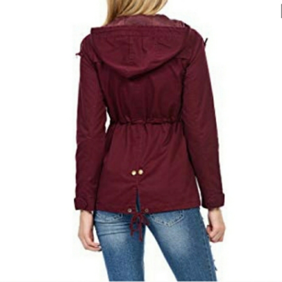 Burgundy Anorak Parka M - Picture 3 of 4